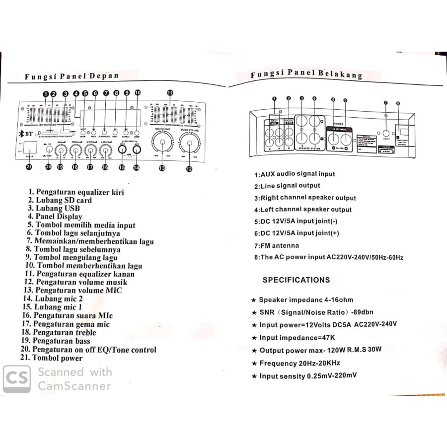 COD Amplifier Bluetooth Fleco BT 559 - Ampli Fleco BT-559 - Ampli Karaoke FLECO BT-559
