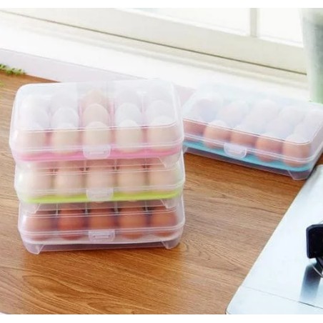 Rak telur Tempat kotak menyimpan telur box eggs organizer 15 sekat biji