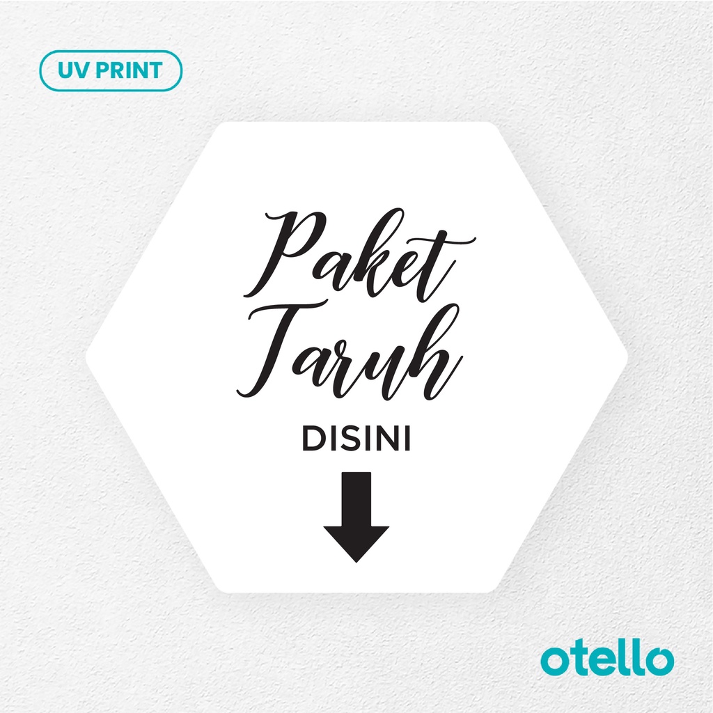 Paket Taruh Disini Signage Board Akrilik Tempel Dinding Papan Acrylic Restoran