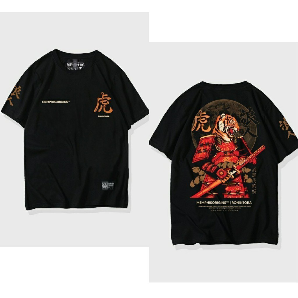 Tshirt sukajan warior-kaos pria ronintora black-kaos hospital playlist