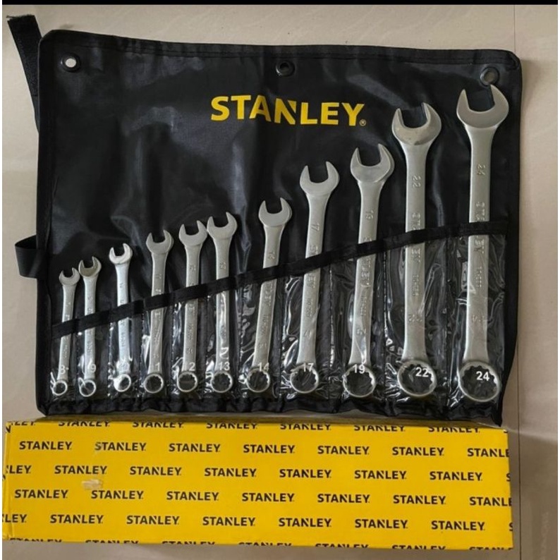 STANLEY KUNCI RING PAS SET 11 PCS 8-24 MM COMBINASI WRENCH SET