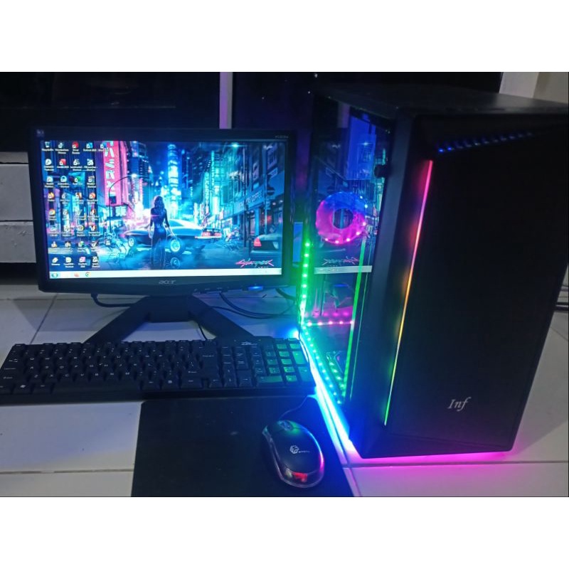 1 set komputer PC  intel lga 775 Siap main GTA 5 FF ML PUBGM PB dll, Desain, Editing,Kerja, Dll