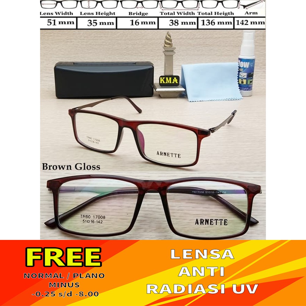 frame ANTI RADIASI  kacamata ARNETTE  gratis lensa anti uv radiasi frame kacamata frame