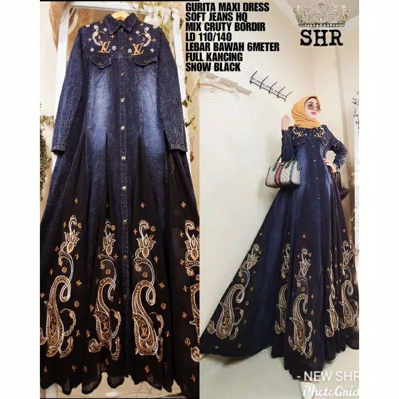 Gamis SHR/MAXI JEANS BATIK