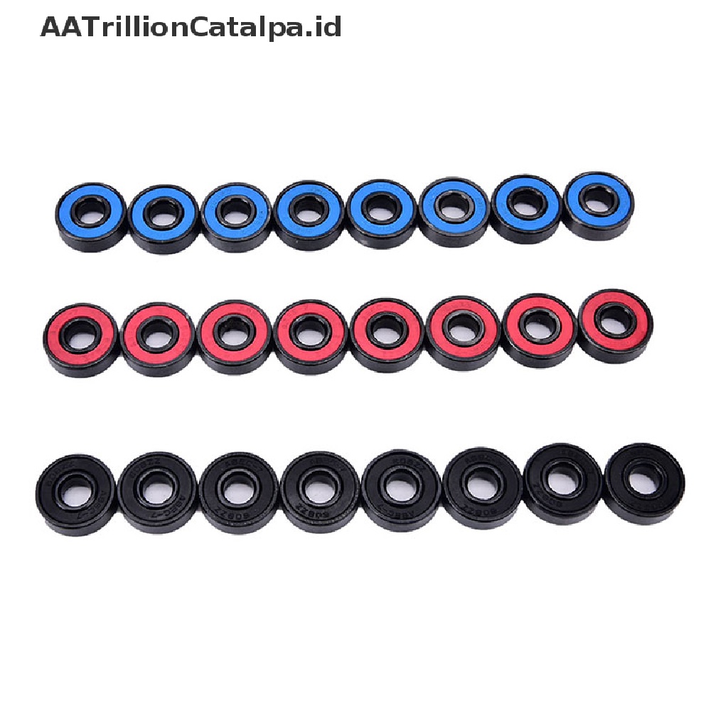 Aatrillioncatalpa 8pcs / set 608RS Bearing spacer Bahan Baja Untuk skateboard