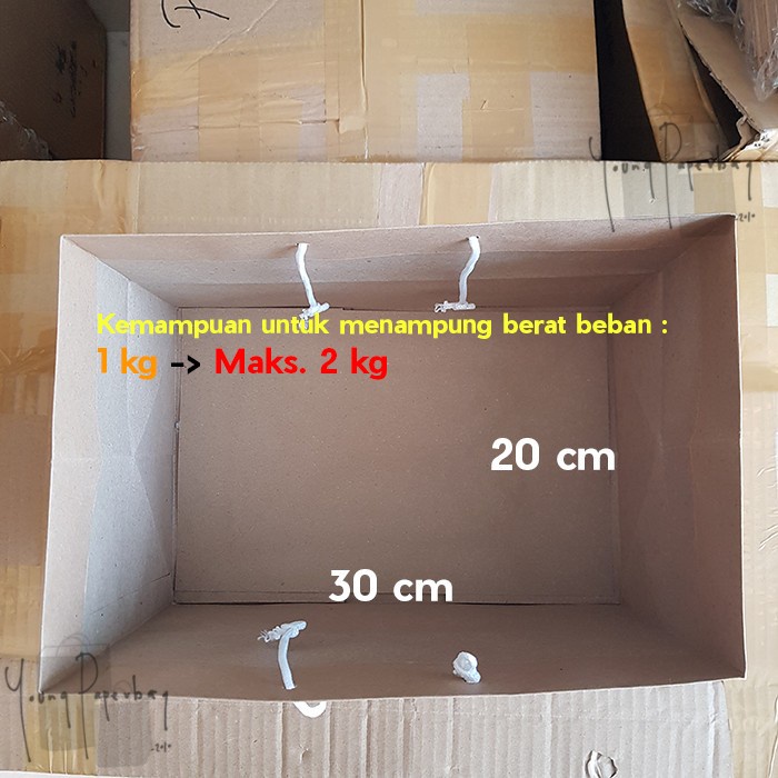 

(TERLARIS) Promo Paperbag / Tas Kertas/Paper Bag Polos Coklat Kraft 30 X 20 X 20