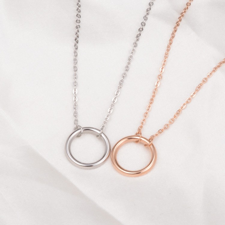 [New] Kalung fashion aksesoris titanium mini korea hadiah wanita cewek 316L anti karat KK094 simple