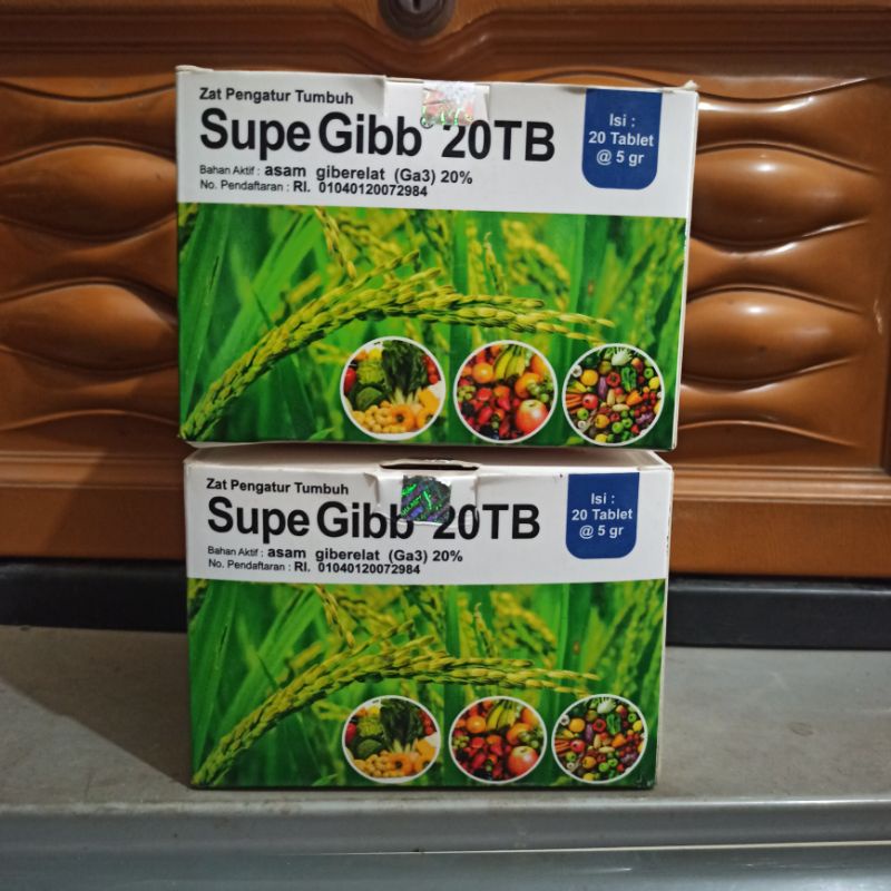 SUPE GIBB 20 TB 5 GR ZAT PENGATUR TUMBUH ASAM GIBERELAT ( GA3 20%) TABLET 1 CETOK ISI 20