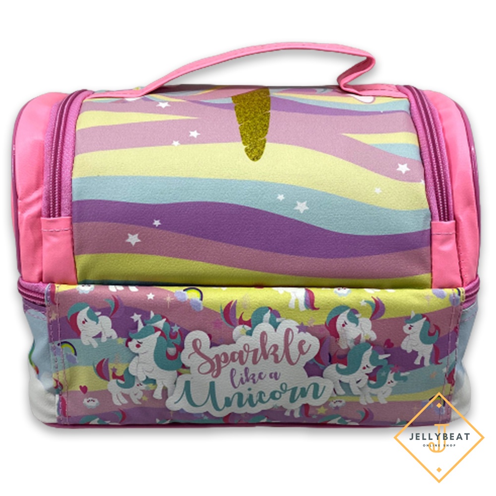 TAS BEKAL SUSUN MEDIUM UNICORN PINK C