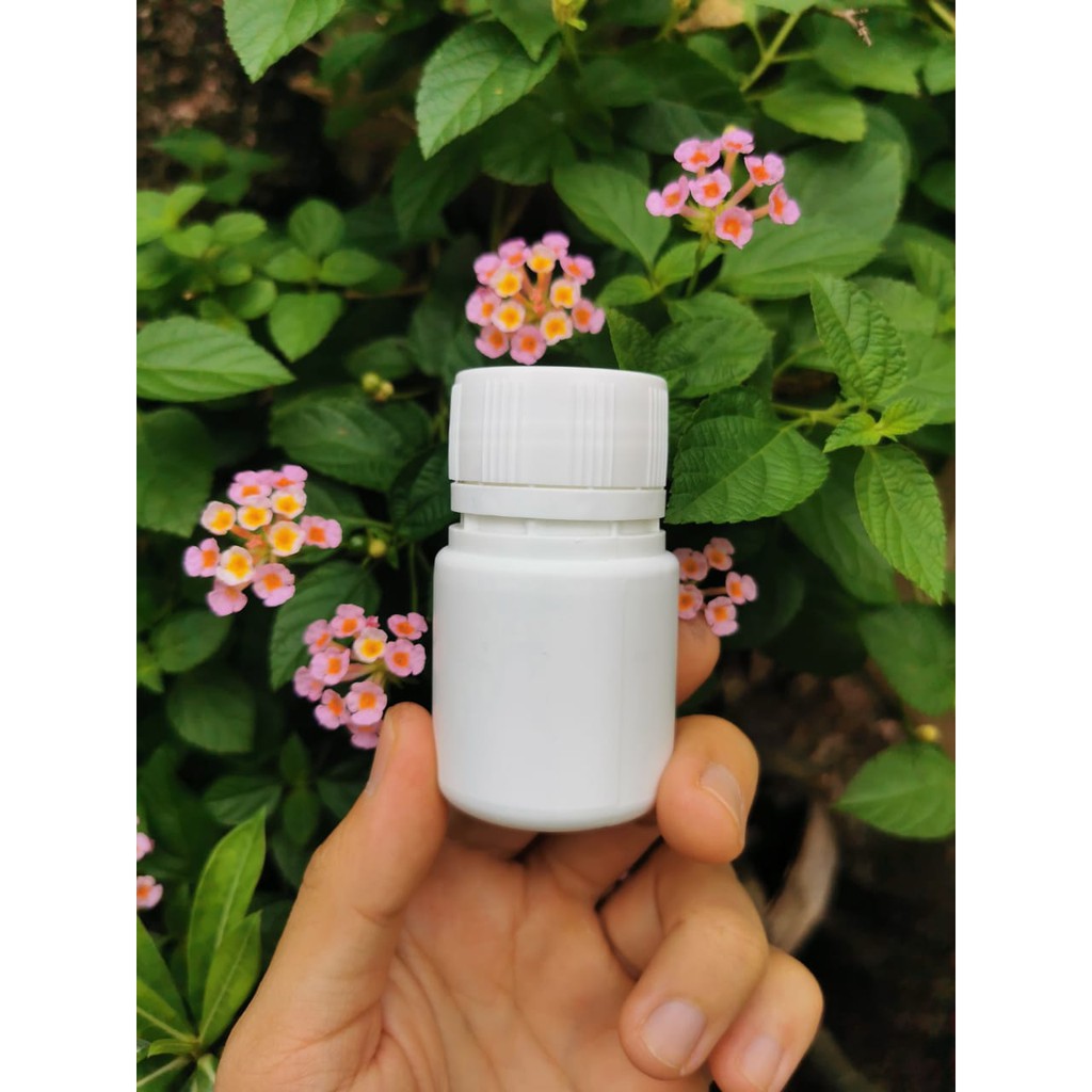 Botol HDPE plastik BULAT 30 Herbal Vitamin kapsul capsule LABOR obat tablet putih...