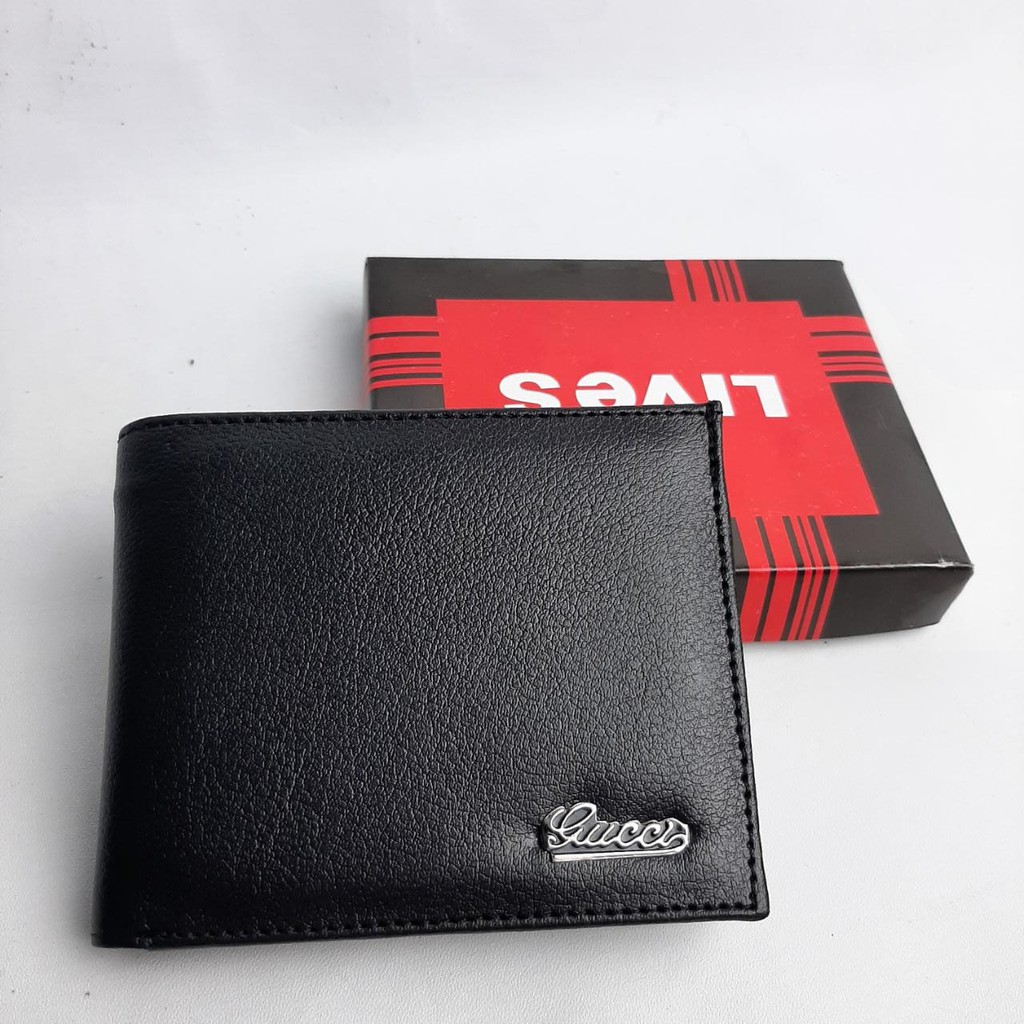DOMPET KULIT PRIA PU LEATHER SINTETIS LABEL GUCCI
