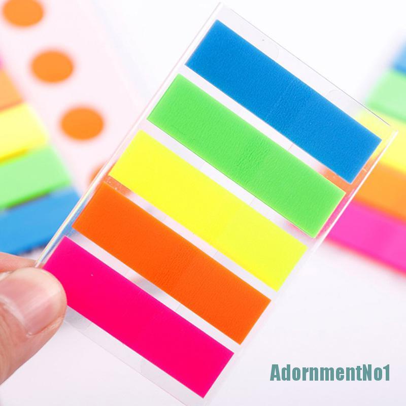 (AdornmentNo1) 100 Lembar Kertas Memo Sticky Note / Post-It Fluorescent