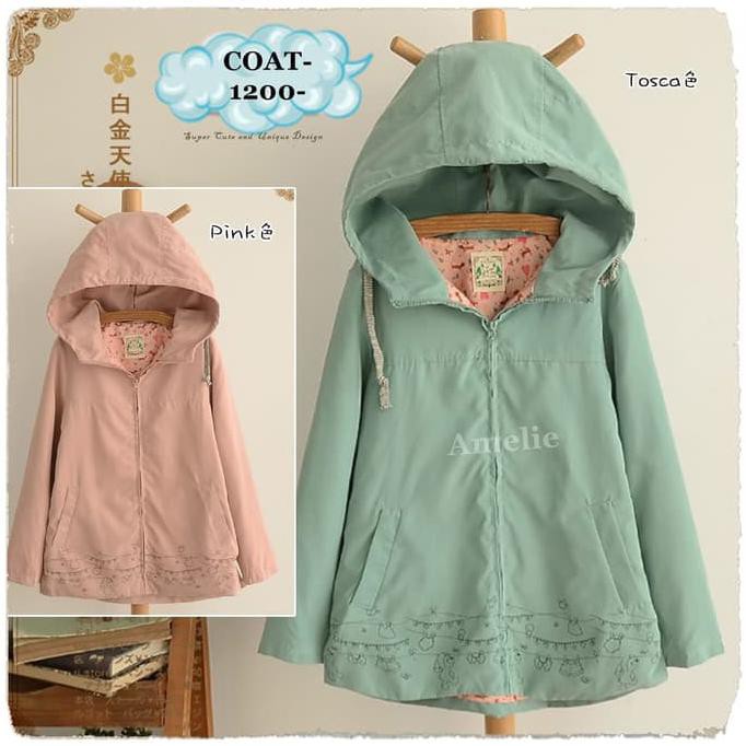 Jaket Hoodie Jacket Kpop Wanita Jepang Korea Import 1200 Pink Tosca Deevagrosir.Olshop