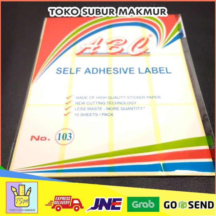 

LABEL STIKER NO. 103 - ABC