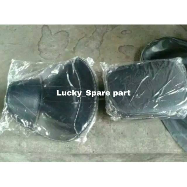 Jok belakang dan cover jok depan motor vespa set koboi warna hitam