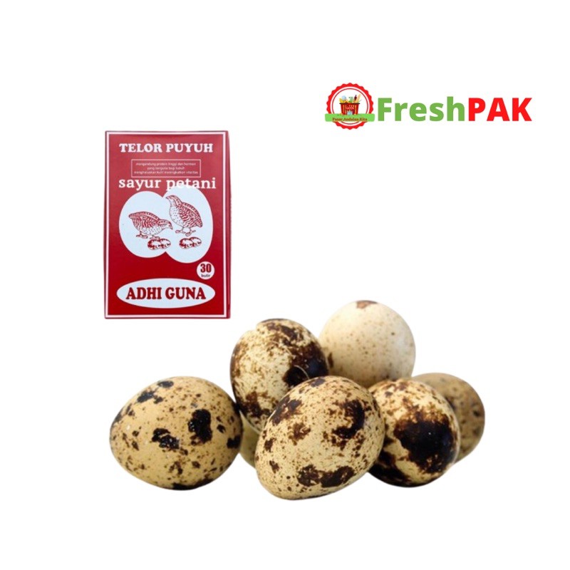 

FreshPAK - Telur Burung Puyuh Ahdi Guna per 10 butir / Per kotak / Telor puyuh