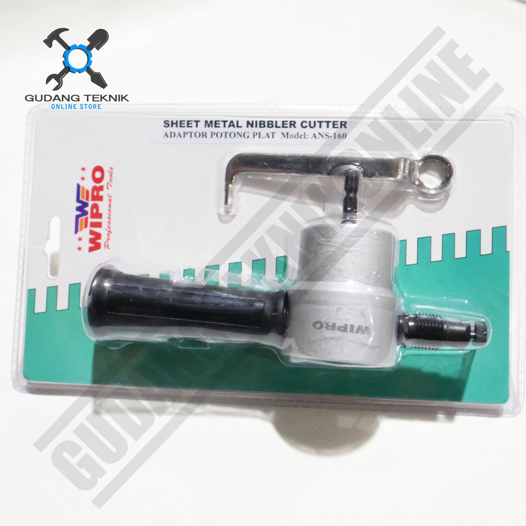 Adaptor Bor Jadi Pemotong Plat Wipro ANS-160 / Sheet Metal Nibbler Cutter Wipro Adapter Potong Besi Plat