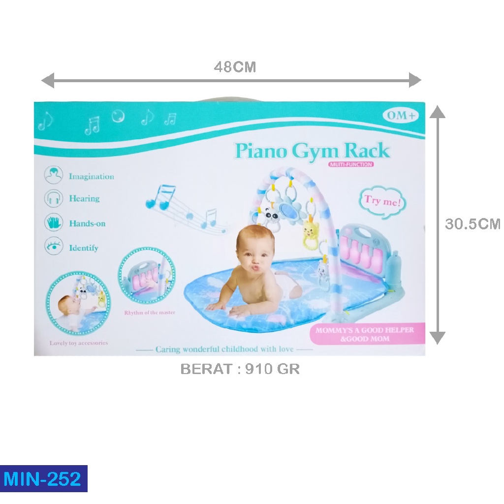 Mainan anak matras bayi play gym PIANO GYM RACK 3 IN 1