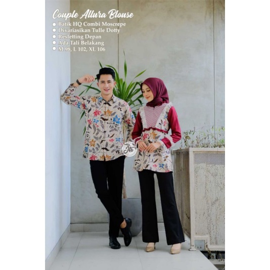 BLOUSE BATIK KOMBINASI || KEMEJA BATIK || COUPLE BATIK || SARIMBITAN