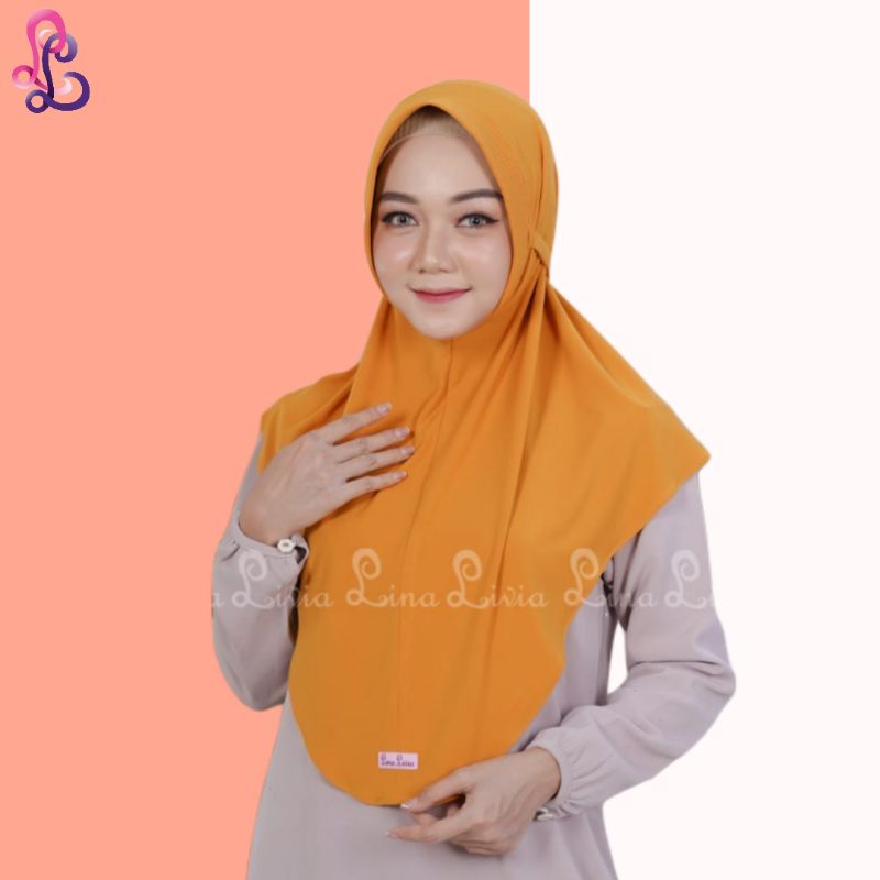 Hijab Instant Jilbab Kerudung Bergo Instan Linalivia Ayesia Maryam tali Krudung Wanita Cantik Murah 