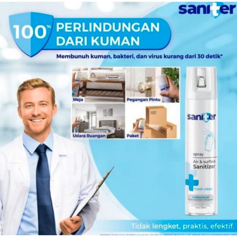 Sanitizer Saniter Spray Desinfectan Anti Virus Aerosol 400ML