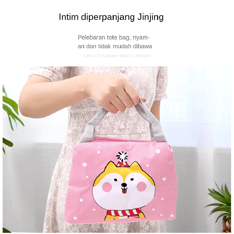LCX Tas Bekal Karakter Lunch Cooler Bag Salur Makanan Aluminium Kotak Makan Import / VS-6