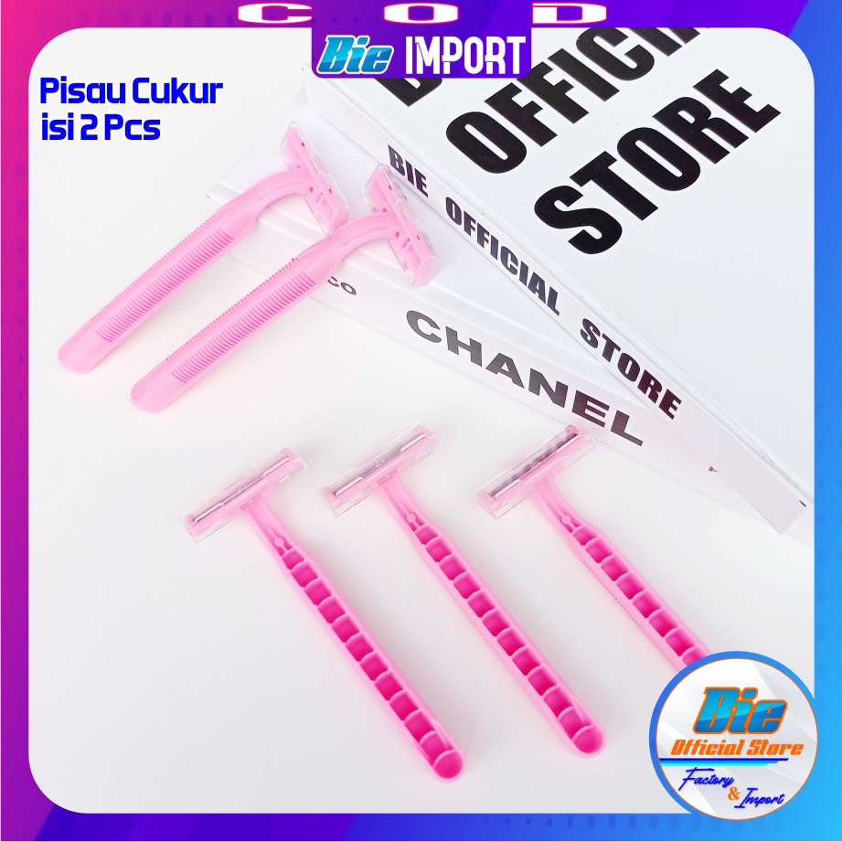 2 Pcs Pisau Cukur Bulu Pink Impor Best Seller