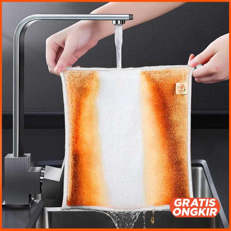 Kain Lap Dapur Microfiber Cleaning Cloth 18x23cm 3 PCS JYB146