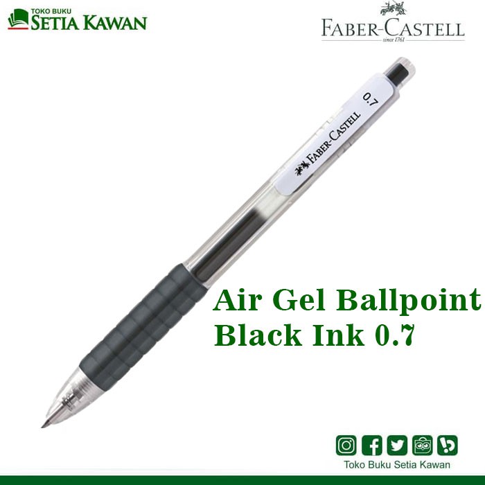 Faber Castell Air Gel Ballpoint 0.7 Black