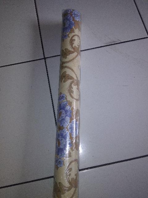 Wallpaper Dinding Biru Krem