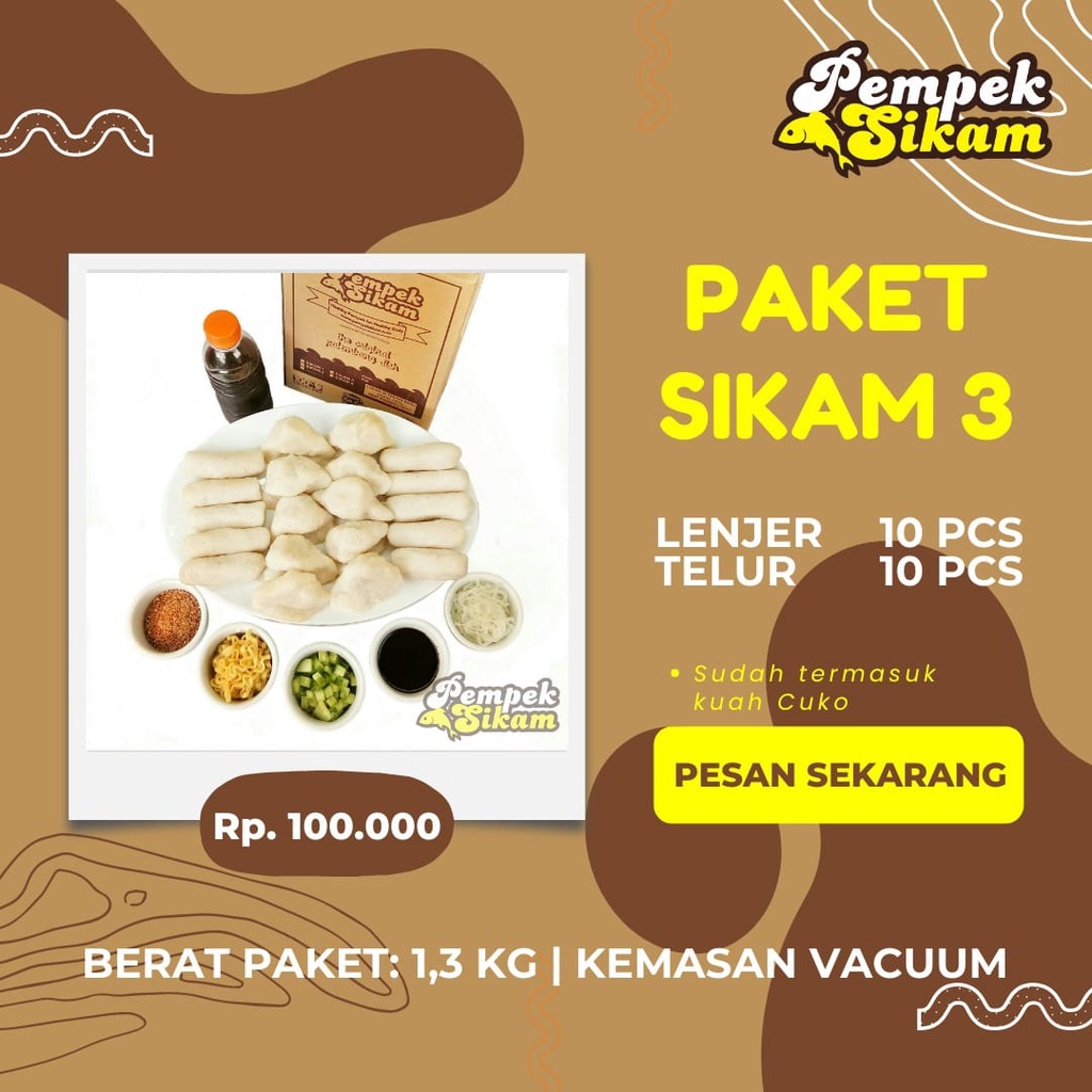 

Pempek Sikam Tenggiri Asli 100% - Paket 3