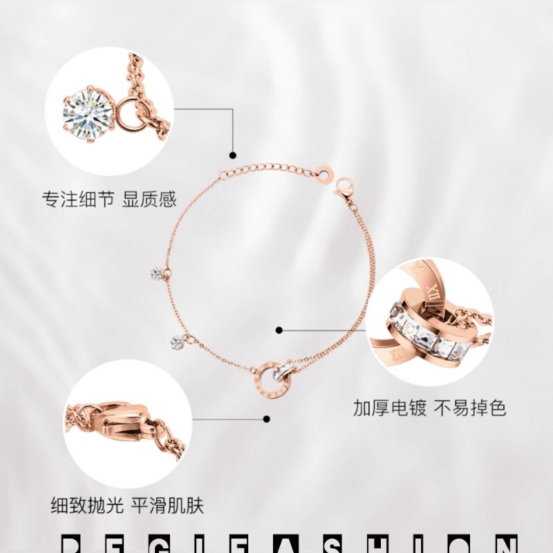 GELANG TITANIUM RANTAI RING TERLARIS FASHION WANITA KOREA TERBARU 2022 ANTI KARAT TIDAK LUNTUR