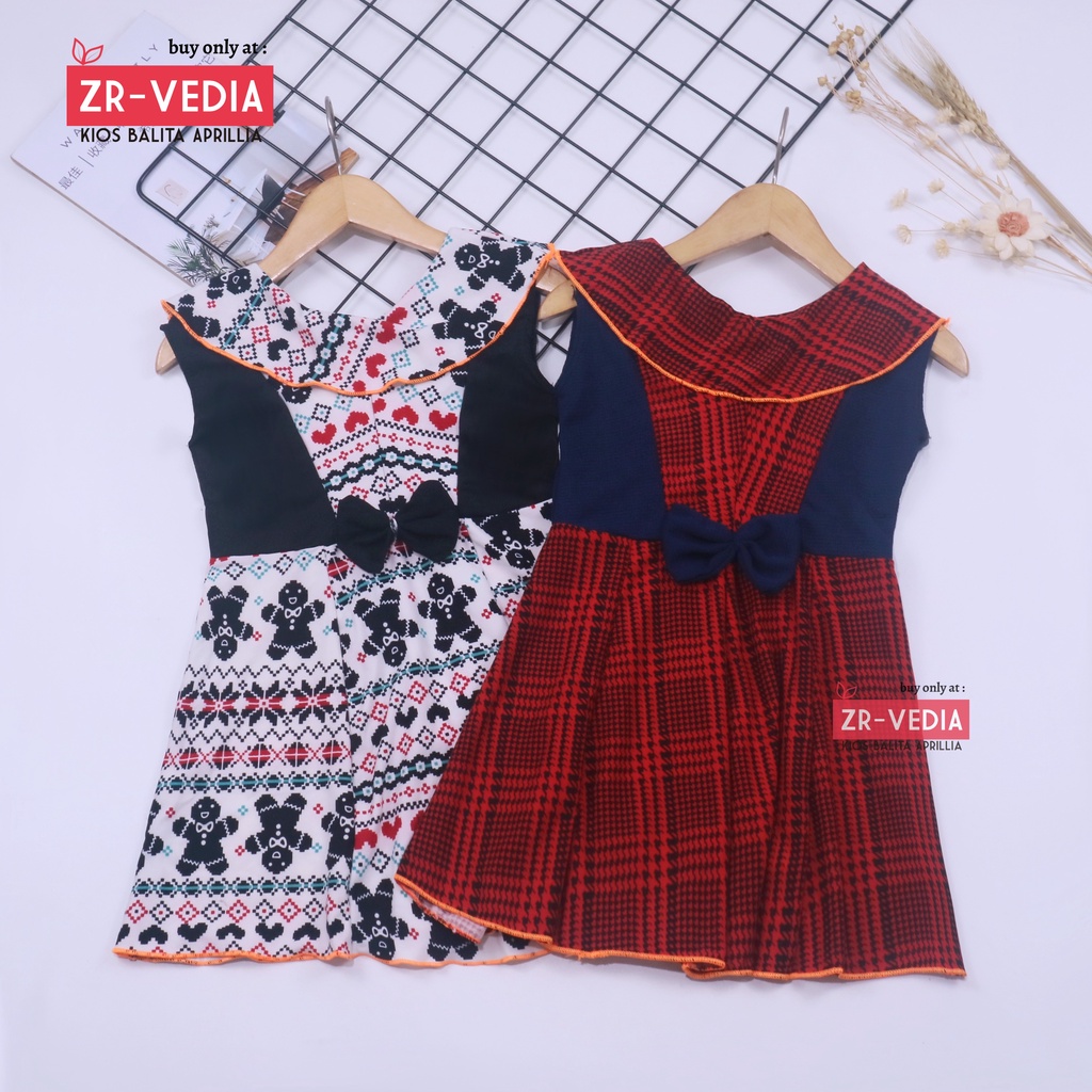 [NATAL] Dress Cantika size Bayi - 3 Tahun / Dres Baju Anak Perempuan Yukensi Murah Grosir Gaun