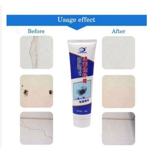 Wall Repair Pasta Dempul Penambal Dinding Cream Instan Water Proof