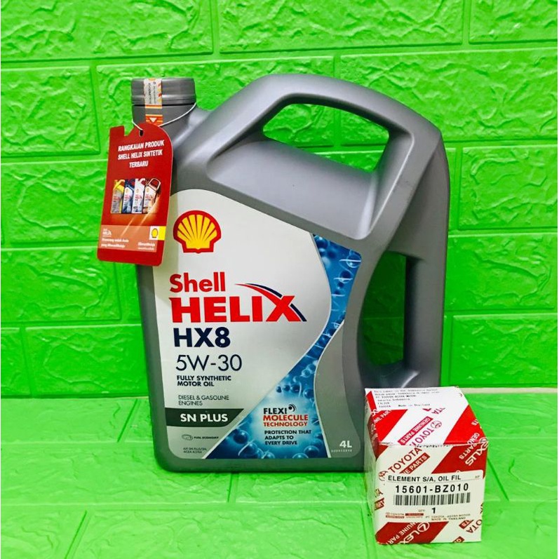 Oli mesin Shell helix HX8 5W-30 4L / paket filter oli all new avanza xenia veloz