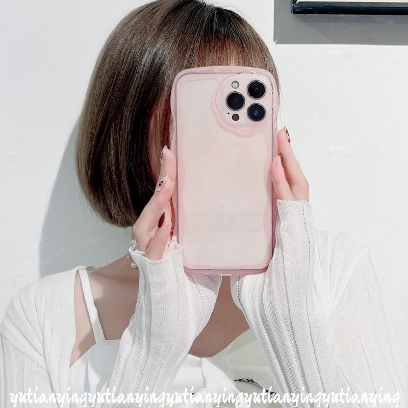 Soft Case Pelindung Lensa Kamera Bahan Tpu Motif Bunga Gelombang Tahan Banting Untuk IPhone XR 7plus 8plus 11 12 13 Pro Max 7 8 XS X SE 2020