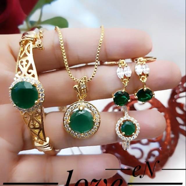 Xuping set perhiasan lapis emas 24k 1115k