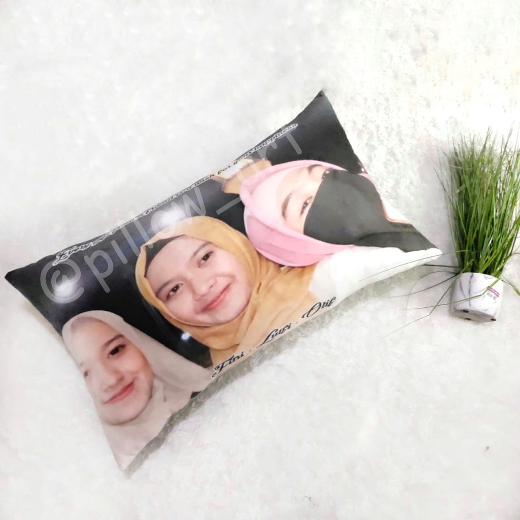 Pillowart - Bantal Cinta Custom Foto Fullprint 80 x 40 cm / Hadiah - ART013