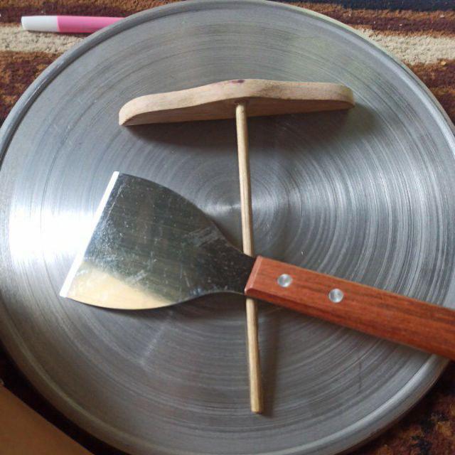 Promo Wajan Crepes Leker / Wajan Datar / Wajan Martabak / Loyang Kue / Free Scrapper &prata