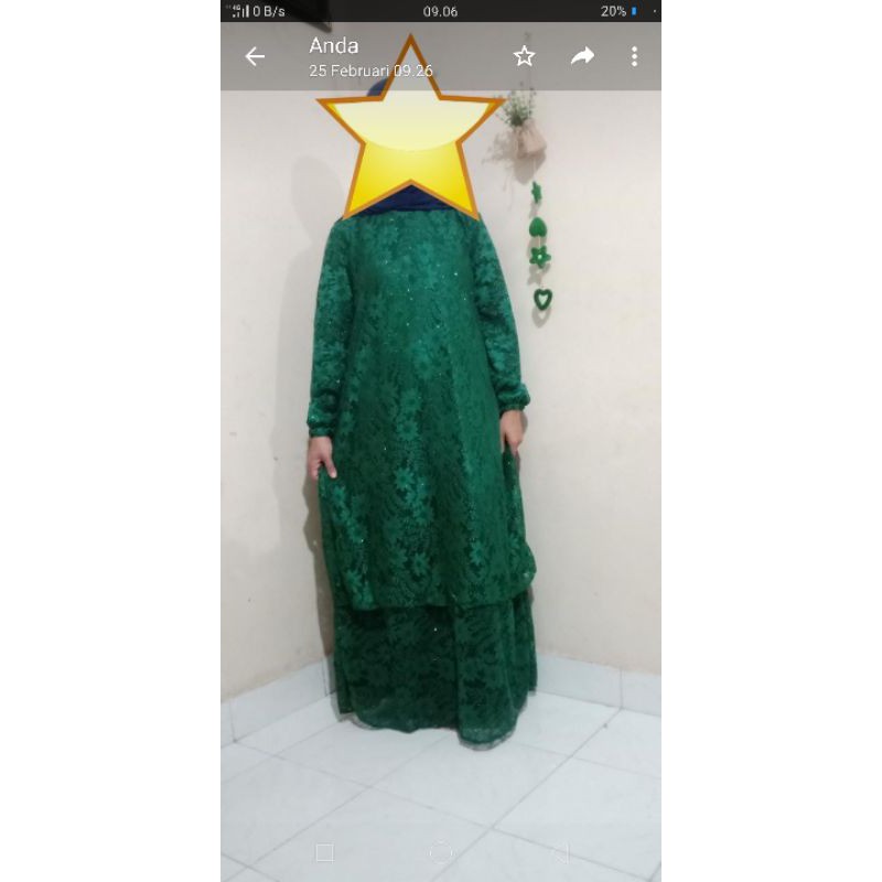 gamis malaysia brokat