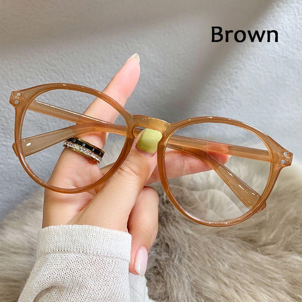 Nanas -1.0~-4.0 Kacamata Myopia Unisex Perlindungan UV Hitam Flat Mirror Eyewear