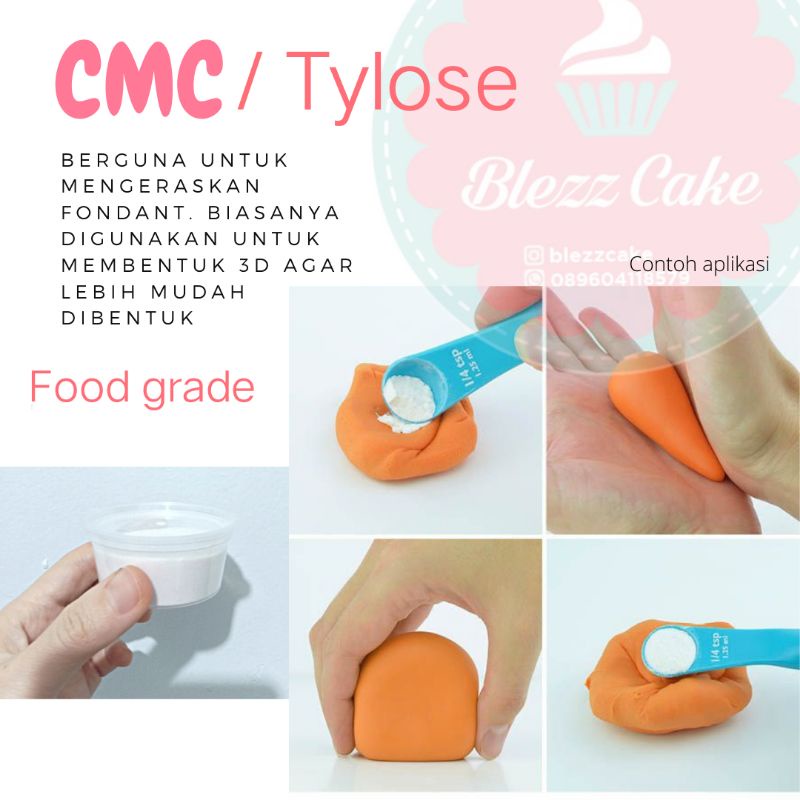 

CMC/ Tylose powder food grade bubuk pengeras fondant