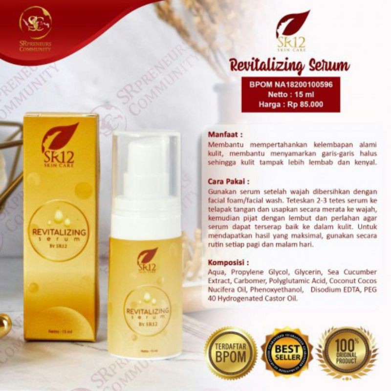 Serum Revitalizing Atasi Bopeng Bekas Jerawat Dan Mata Panda Serum Wajah