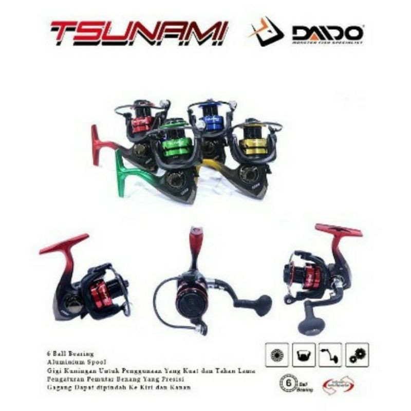 Reel Pancing Tetkuat Spinning (Daido)  Tsunami Spin {QUALITY JAPAN}
