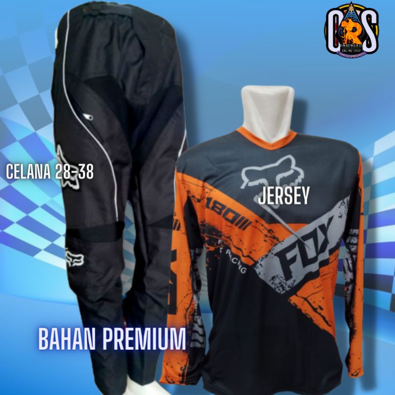Baju Jersey kaos Trail motocross Jersey SET trail cross off road adventure trabas set celana dewasa 