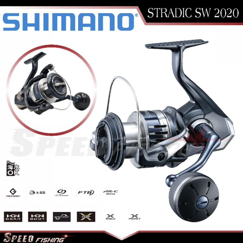 Reel Shimano Stradic 2020 SW 4000 HG 5000XG 5000 PG 6000 HG 6000XG 8000 10000 Stradic SW 2020