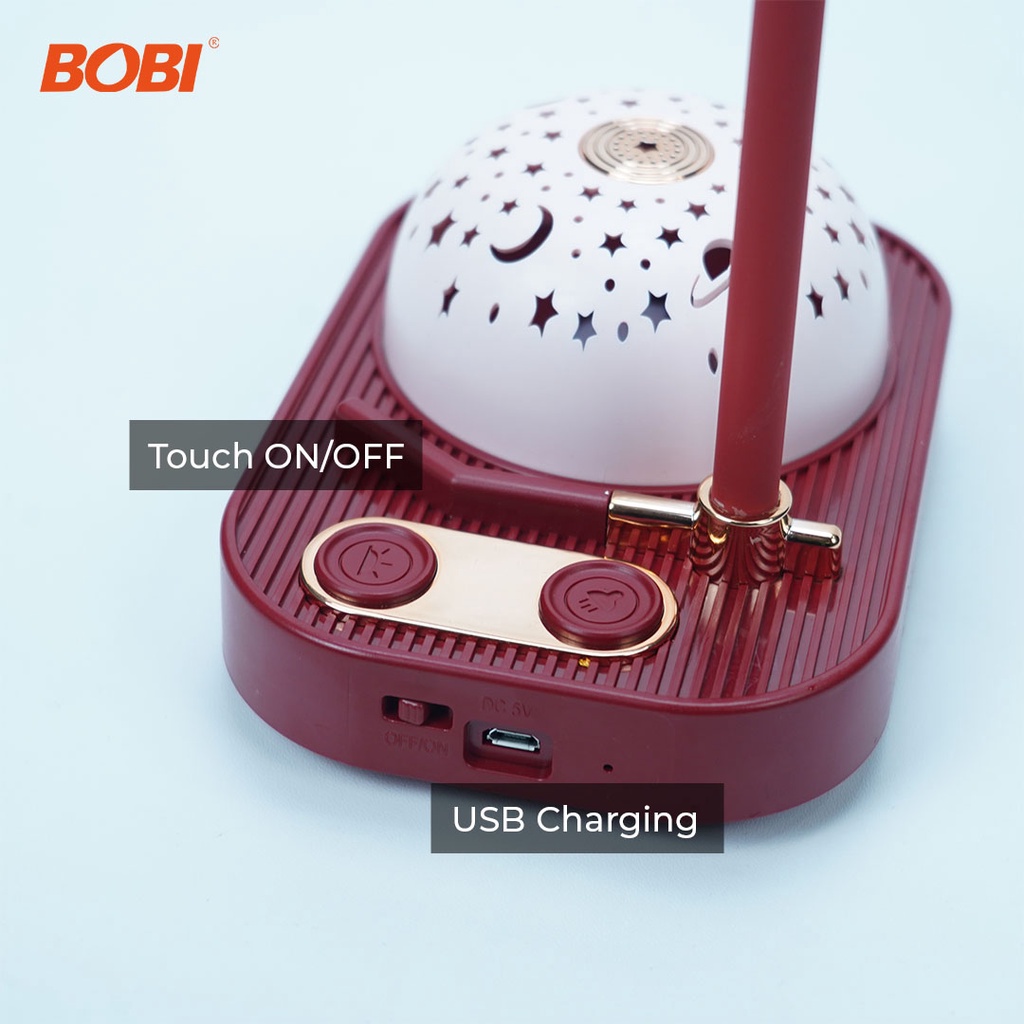 Lampu Tidur kode  UP180 Desk Lamp Model Bunga LED Lucu / Lampu Tidur atau Lampu Belajar Merk Bobi - Warna Random
