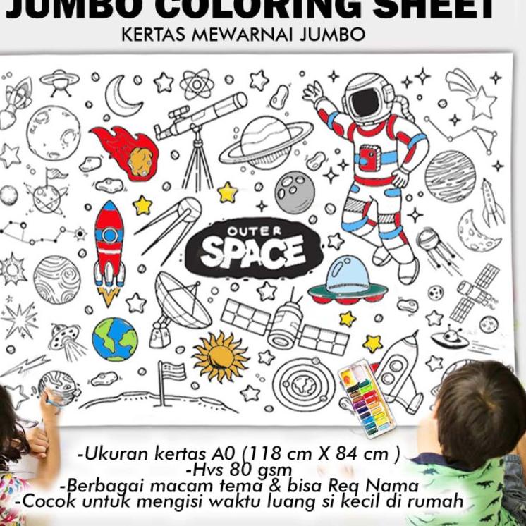 

[PRODUK F8F9V] JUMBO COLORING SHEET bisa custom nama KIDS GIANT POSTER 84x118cm KERTAS MEWARNAI BESAR MAINAN ANAK AOT ATTACK ON TITAN AMONG US SPACE PRINCESS CARTOON PFJ