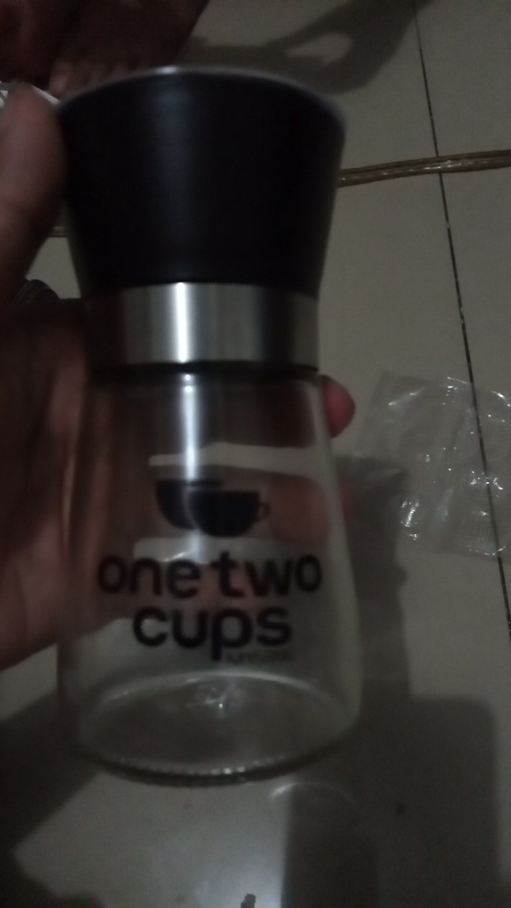 [dapur Emak] - Onetwocups Manual Glass Pepper Grinder - M15996 - Black