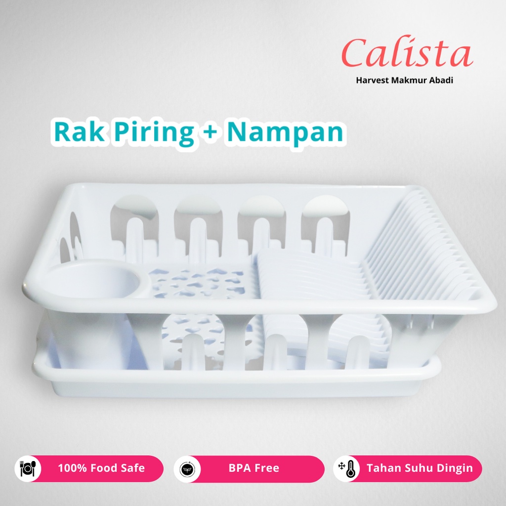 Calista Rak Piring dan Nampan - Nebula + Nampan Set